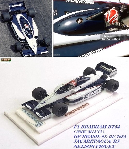 F1 BRABHAM BT54 BMW . GP BRASIL 1985 - NELSON PIQUET
